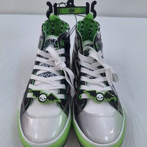 Beetlejuice Black and Green Sneakers